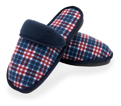 Imagen 3 de 4 de Pantuflas Clásicas Cuadros, Ideal Para Casa. Muy Comodas.
