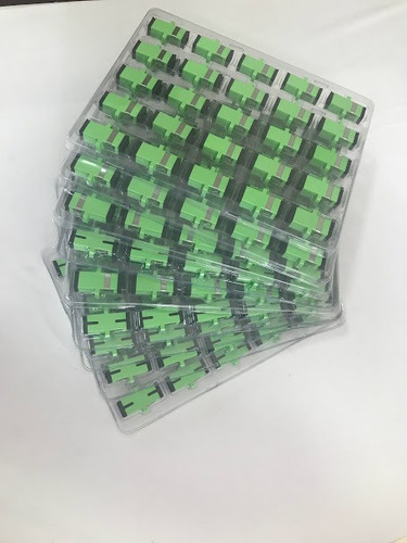 Imagem 5 de 5 de Kit 25 X Adaptador Acoplador Passante Fibra Sx Sm Sc/apc Rev