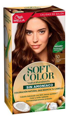 Kit Tintura Semipermanente 50 Castaño Claro Soft Color
