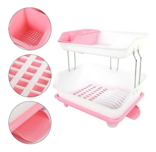 Escurridor De Platos 2 Niveles Tdos Los Colores