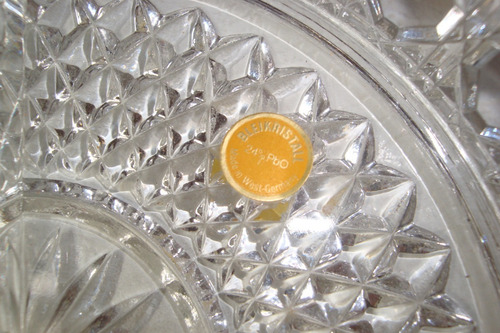 Imagen 3 de 4 de Bandeja Pasapalera De Cristal Deplomo Aleman Bleikristall