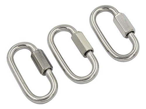 Mosquetón Acero Inoxidable M5 8 Piezas Carga: 300 Libras