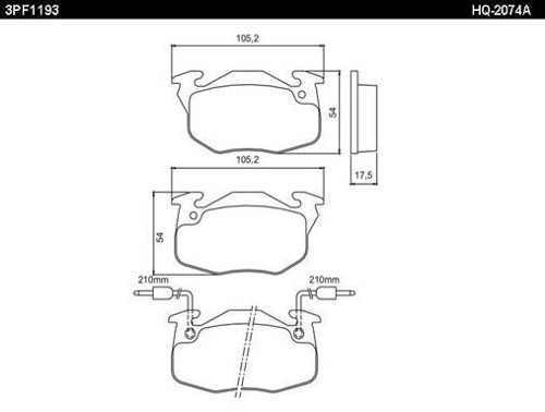 Pastillas De Freno Delanteras R11 Sistema Bendix 85/... Con