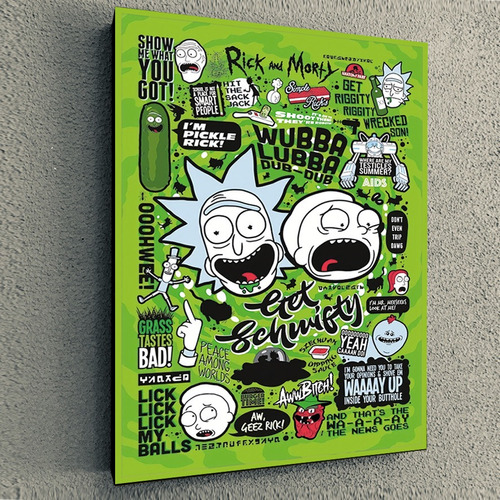 Cuadro De Serie Rick And Morty Get Shwifty