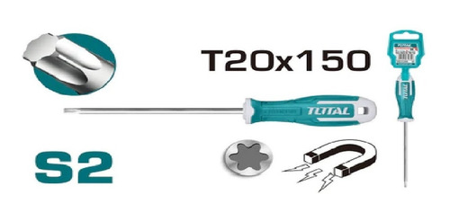 Imagen 1 de 2 de Destonillador Torx T120 Total Tools Tht26t20150