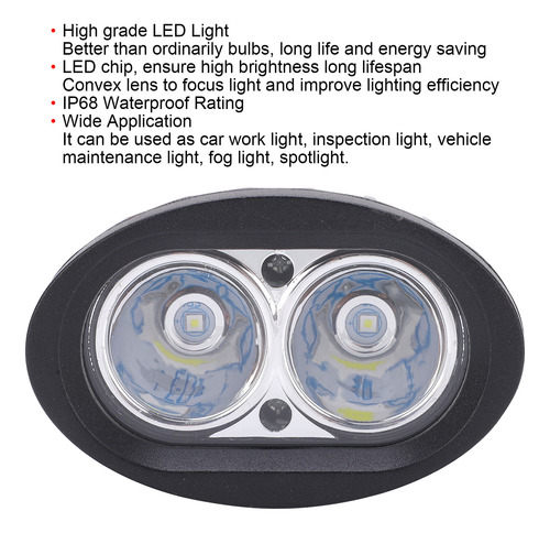 Niebla Led De Doble Cabezal, 4 Pulgadas Y 20 W, Para Automóv