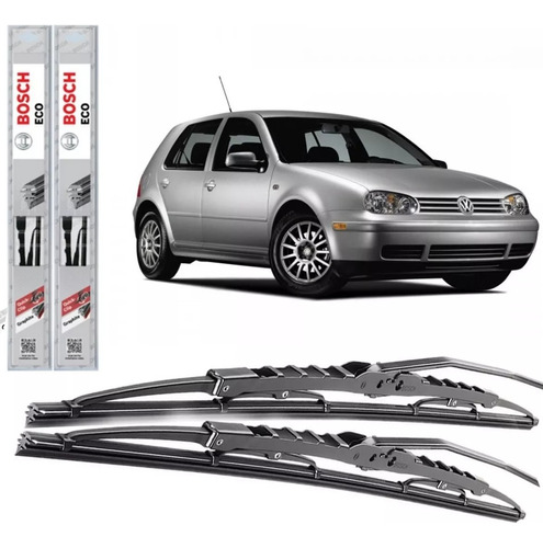 Juego Escobillas Limpiaparabrisa Bosch Vw Golf Iv 1999/2011