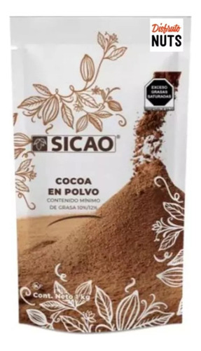 Cocoa En Polvo 1kg Sicao Barry Callebaut Keto Cacao Natural