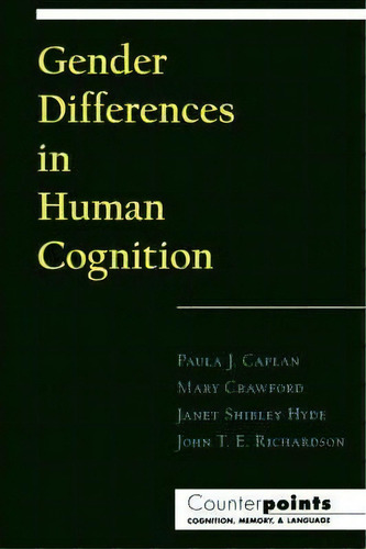Gender Differences In Human Cognition, De Paula J. Caplan. Editorial Oxford University Press Inc, Tapa Blanda En Inglés