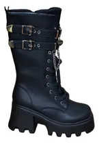 Comprar Botas Con Taco Y Hebillas Estilo Boots\u002F Borcegos De Mujer