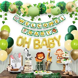 Dulce Bebe Co. Decoraciones Para Baby Shower De Safari Con 