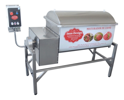 Misturadeira Carne Industrial 210 Litros 2 Eixos Aço Inox