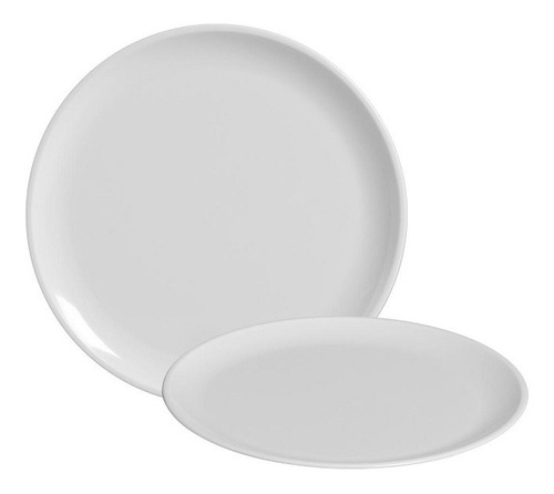 Kit 03 Bandeja Prato Redondo Servir Bolo Festa Branco 270mm