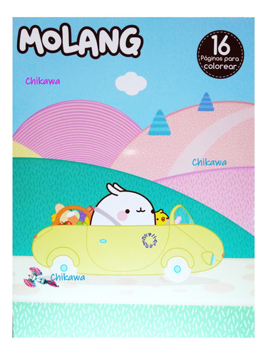 20 Libros Para Colorear Molang, Tamaño Carta, 16 Dibujos