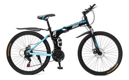 Bicicleta Plegable 26 Gotek Azul/negro Gotmot0002 Color Azul