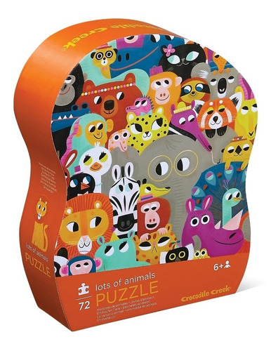 Rompecabezas Puzzle 72 Piezas Muchos Animales Croco Educando