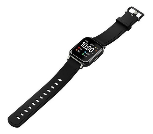 Imagen 4 de 4 de Smartwatch Haylou Smart Watch 2 1.28" caja negra, malla black de silicona LS02