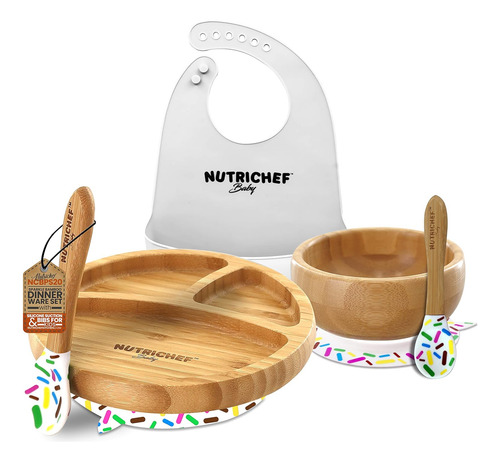 Nutrichef Bebé Y Niño Pequeño, Juego De Alimentación De Plat
