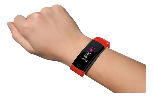 Relógio Pulseira Inteligente Targa Smartband 4 Vermelho