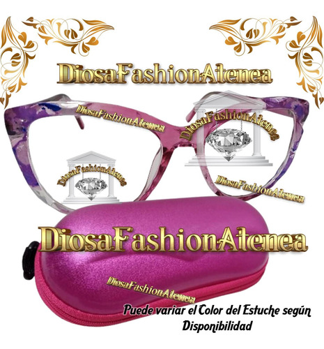 Armazón Anteojo Lentes Marco Cat Eye Mujer - Mod. Ibiza Mix Rosa/lila/azul