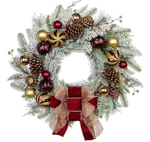 Corona De Navidad De 24 Pulgadas Para Puerta