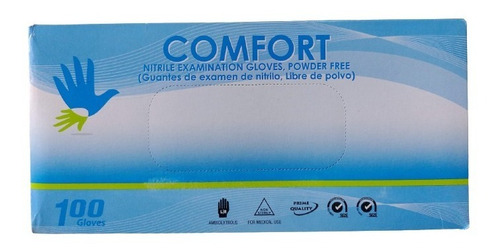 Guantes De Nitrilo Comfort Talla M / S Caja X 100 Unidades