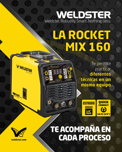 Soldadora Inversora Microalambre 110/220v 160a Rocket Mix160