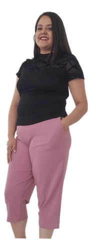 Capri Talla Extra 44 46 48 Estirable Con Bolsas Y Cinto
