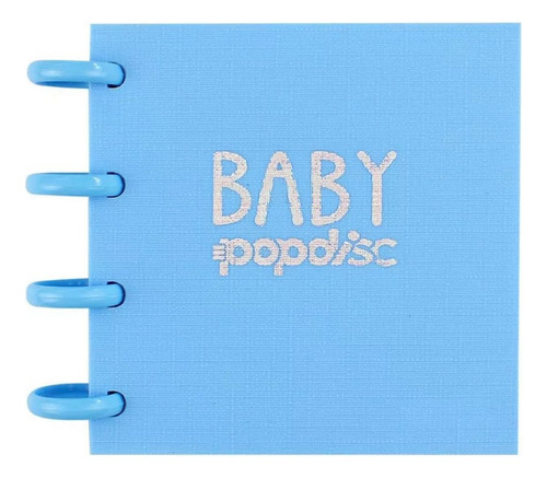Caderno Baby Peq Sem Pauta Azul Tutti-frutti 90g/m2 Pop Disc