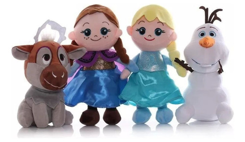 4pcs Frozen Elsa Anna Peluche Muñeca Niños Cumpleaño Regalo