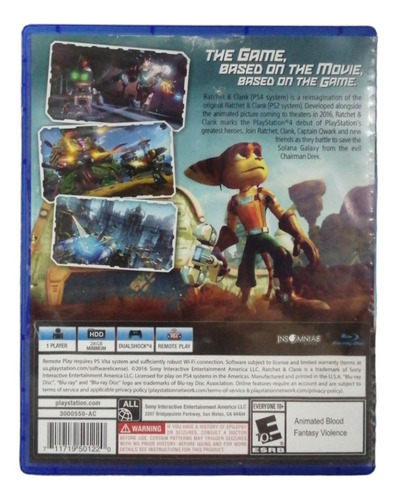 Ratchet And Clank | Sony Computer | Ps4 | Gamerooms (Usado)