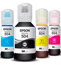 Comprar Kit 4 Tintas Epson T504 Ecotank Tinta Continua L4150 L4160 L6161 L6171 L6191 Tinta Colores