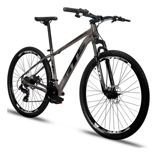 Bicicleta Aro 29 Gts Supreme Quadro Aluminio 24v Freio Disco Cor Cinza/preto Tamanho Do Quadro 21  