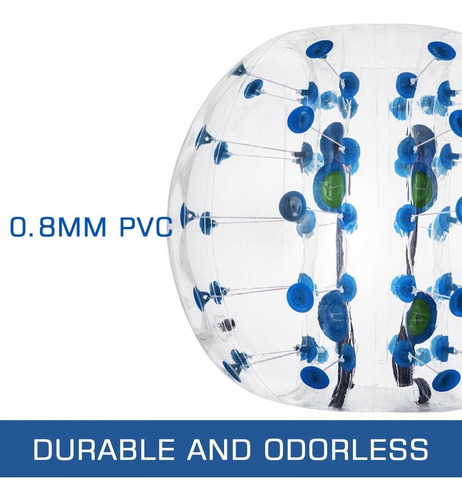 Imagen 4 de 12 de Pelota De Parachoques Inflable 1,2m Azul