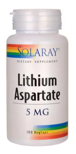 Litio Aspartato Lithium Aspartate 100 Capsulas Salud Eg L9