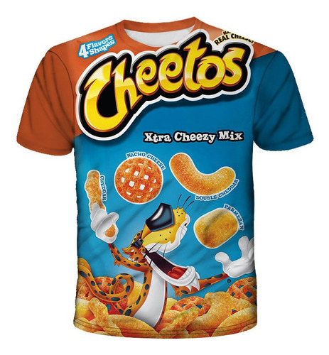 Asz Camiseta De Comida Rápida Cheetos Con Impresión 3d