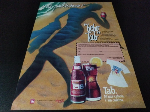 (pe213) Publicidad Clipping Gaseosa Tab * 1986 (Usado)