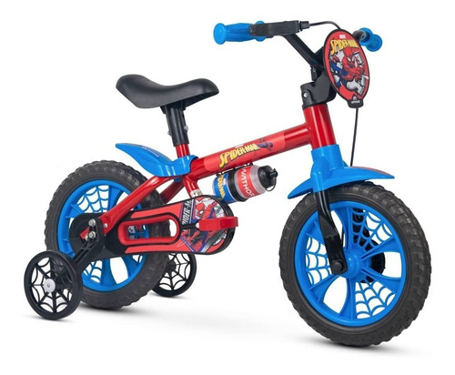 Bicicleta Aro 12 Com Rodinhas Do Spider Man Nathor