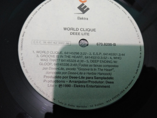 Lp Vinil Deee Lite 1990 World Clique - Encarte (Usado)
