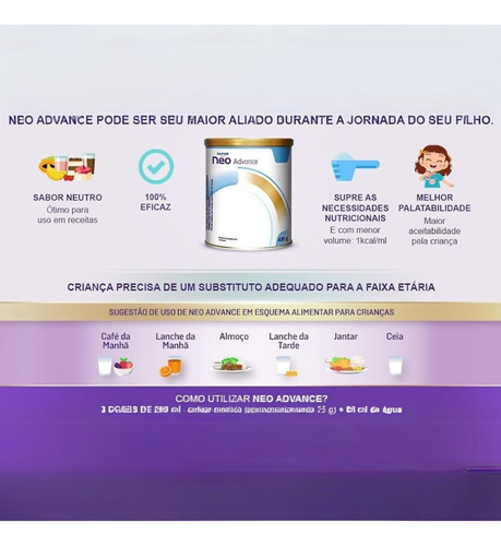 Danone Neo Advance 400g - Kit Com 3 Latas - Neoadvance