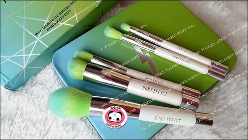 Increible Set X 5 Brochas Pony Effect Magneticos Verde/celes