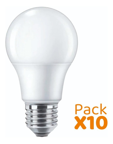 Imagen 4 de 9 de Pack X 10 Lampara Foco 12v Led 12w Rosca Común