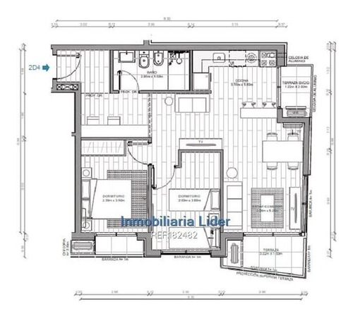 Imagen 8 de 8 de Apartamento De 2 Dormitorios A Estrenar En Cordón Cw182482