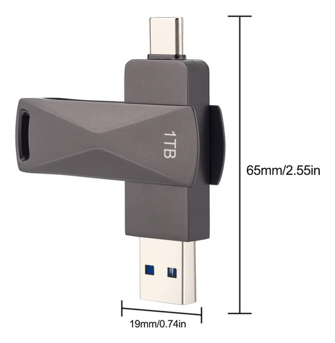 Unidad Flash Usb C Y Usb 3.0 De Doble Interfaz De 1 Tb High-