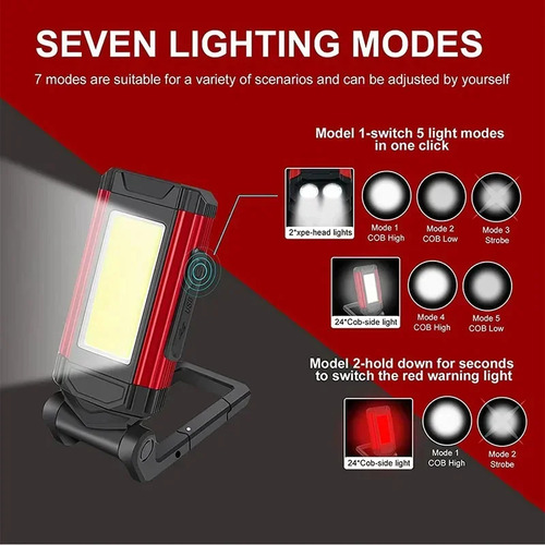 Linterna Led Portátil Multifuncional Cob Bright Usb