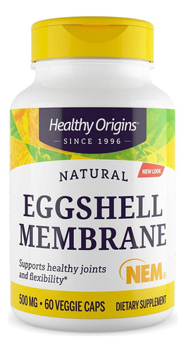 Healthy Origins Eggshell Membrane Nem 500 Mg 60 Capsulas