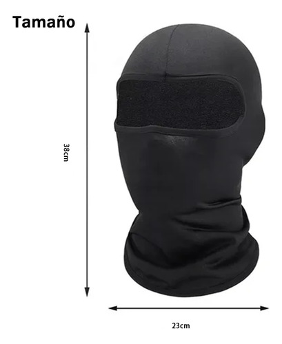 Bandana Pasamontañas Balaclava Táctico Máscara Moto 10 Pack Negro Un Solo Orificio