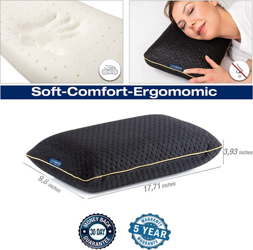 Almohada De Viaje Y Camping De Espuma Viscoelástica Cã...