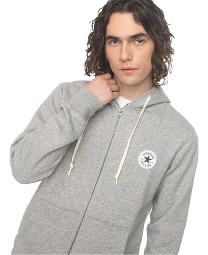 Polerón Hoodie Core Full Zip Gris Converse