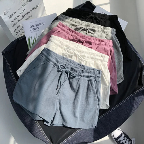 Pantalones Cortos Casuales De Verano Con Cintura Elástica Y